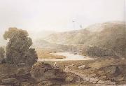 The Vallery of the Mawddach Watercolour (mk47) John varley jnr